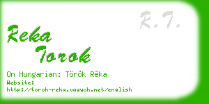 reka torok business card