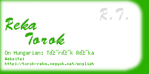 reka torok business card